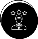 Persona con estrellas de reconocimiento